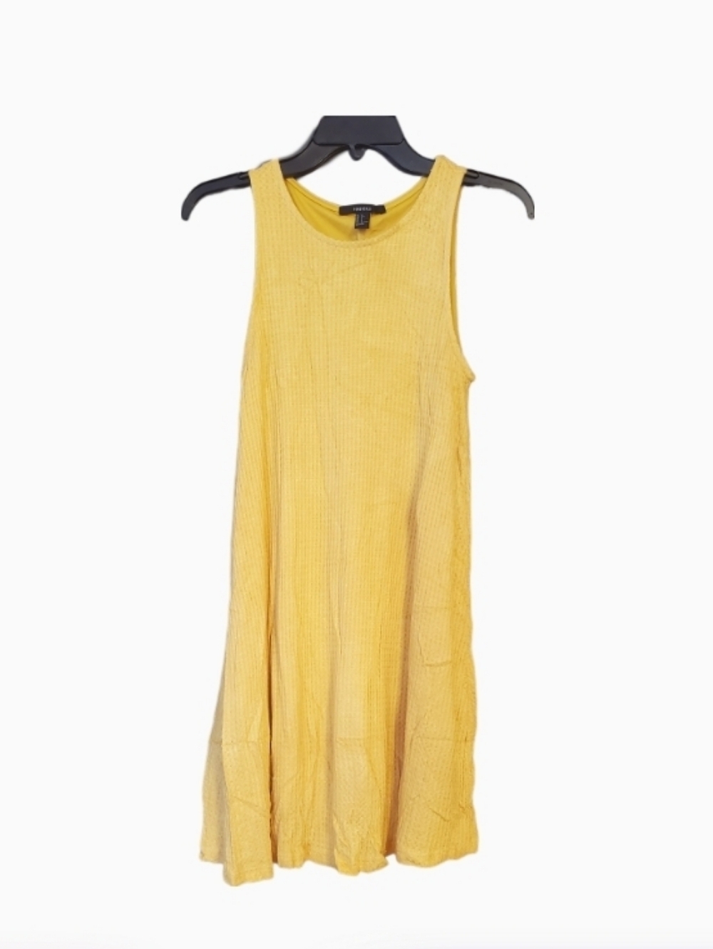Forever 21 Yellow Ribbed Tank Swing Dress